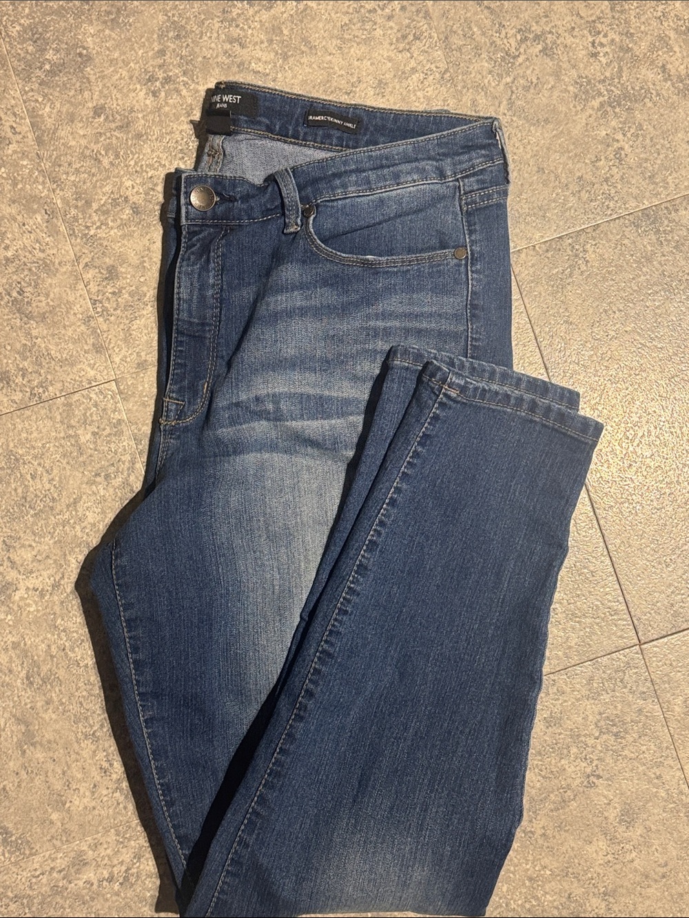 Nine West Women's Mid Wash Blue Skinny Jeans